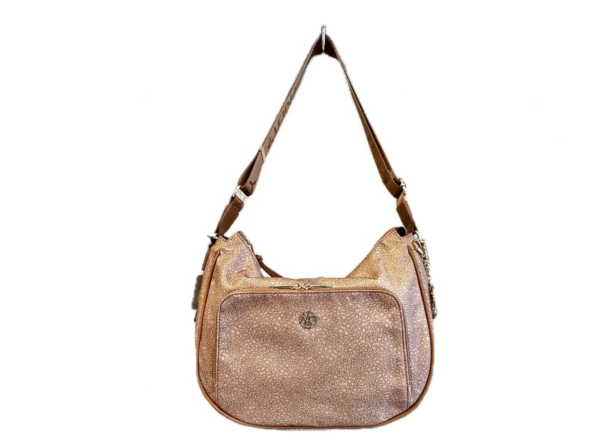 YNOT Borsa donna Hobo bag Nut con tracolla regolabile - 5