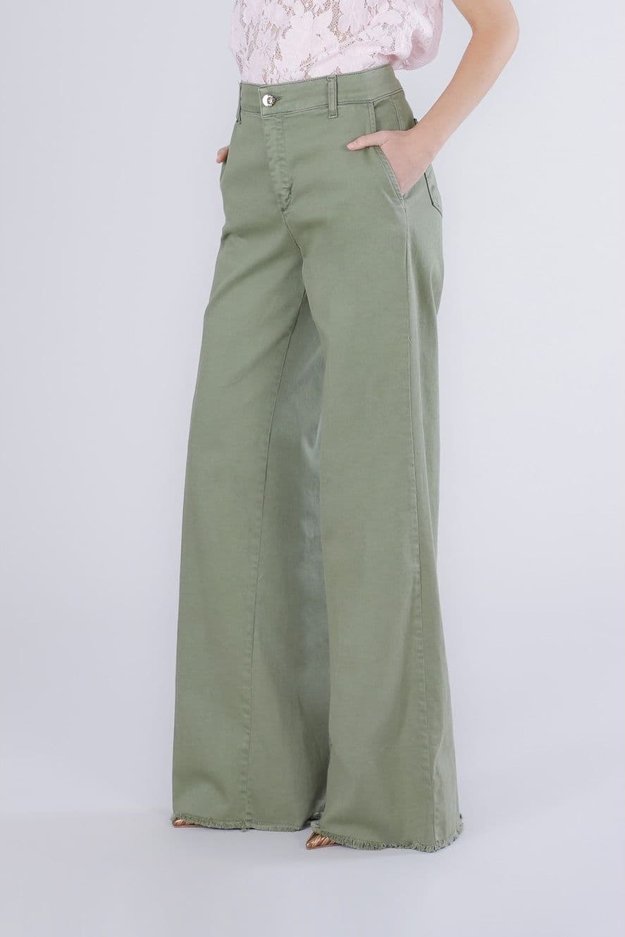 PANTALONE WIDE LEG  IN BULL DENIM - 3