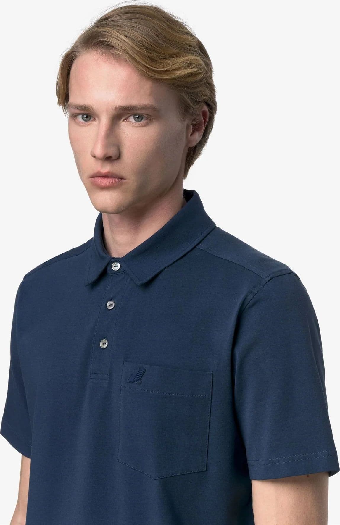 K-Way Polo uomo Vanoine in cotone stretch blu navy K7151CW B67 in Polo Broadway Red - Barletta, commercioVirtuoso.it
