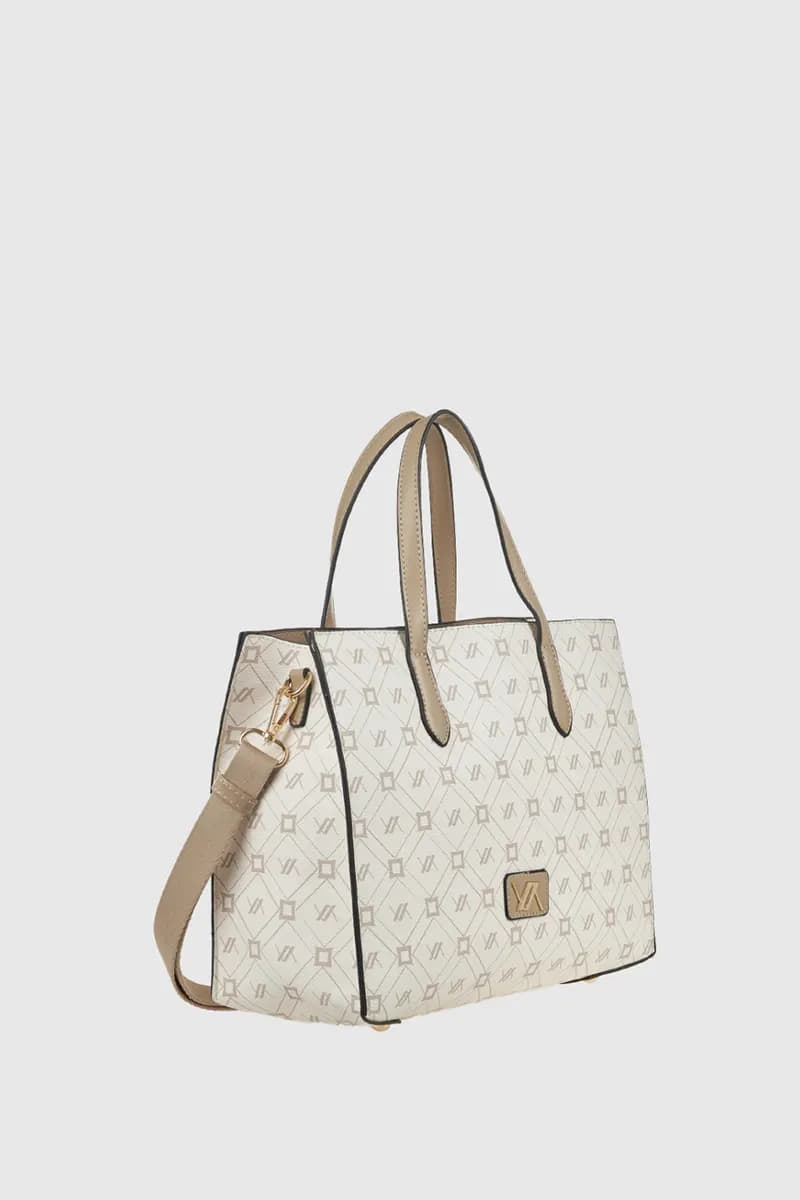 Borsa tote in ecopelle stampa logo | Verde Fashion - 4