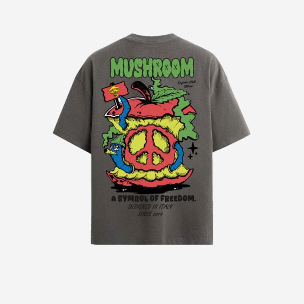 Maglietta T-shirt Mushrooms Organic Club Beige - 3
