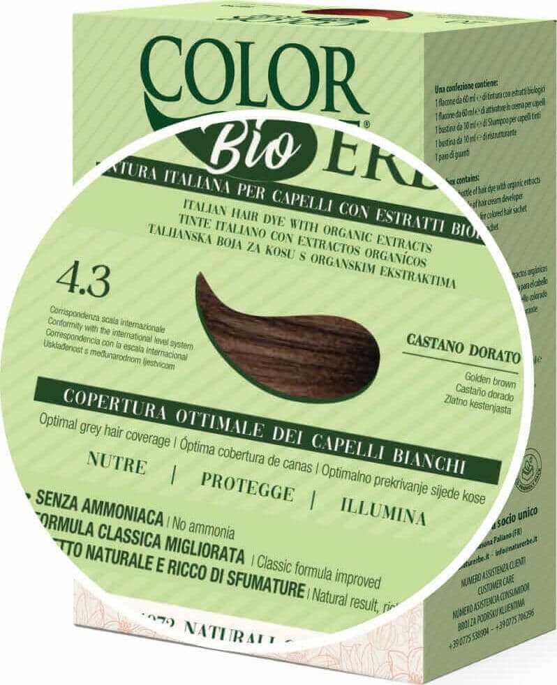 Tintura COLOR ERBE Bio Castano Dorato (4.3)