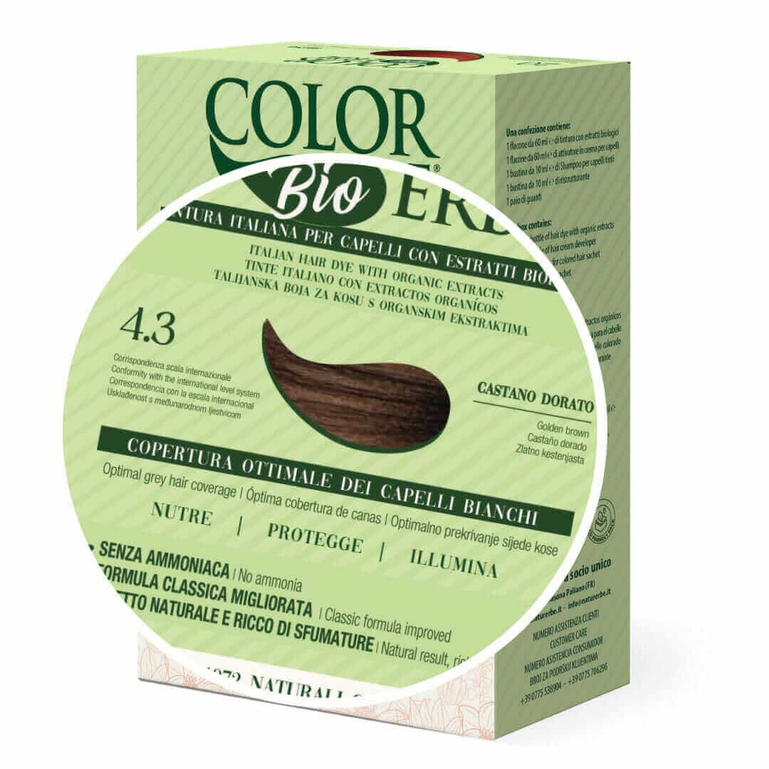 Tintura COLOR ERBE Bio Castano Dorato (4.3) - 2