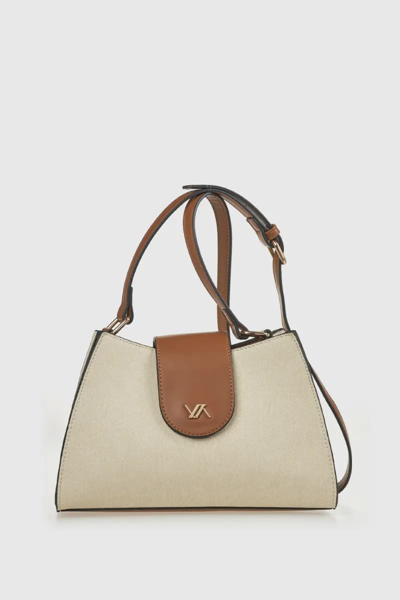 Borsa a tracolla dettagli a contrasto | Verde Fashion - 7