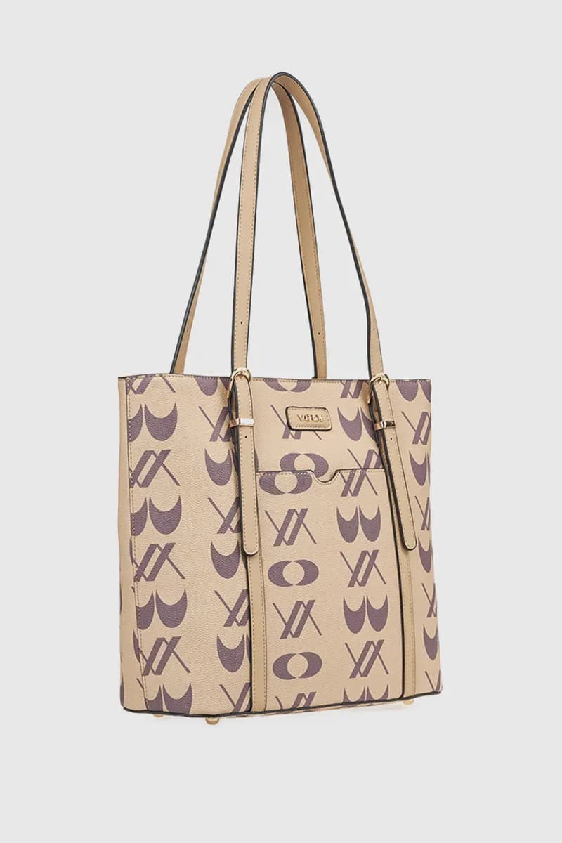 Borsa a spalla in ecopelle stampa logo | Verde Fashion - 8
