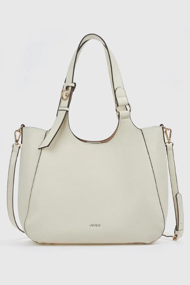 Borsa a spalla in ecopelle morbida con sacca | Verde Fashion - 13
