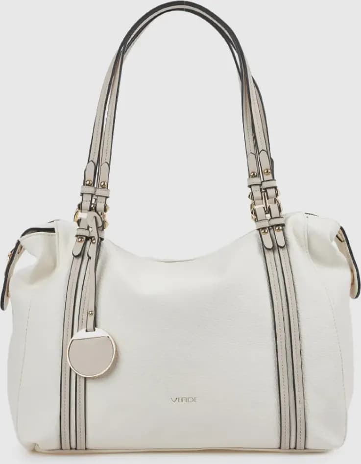 Borsa a spalla in ecopelle morbida | Verde Fashion – Avorio