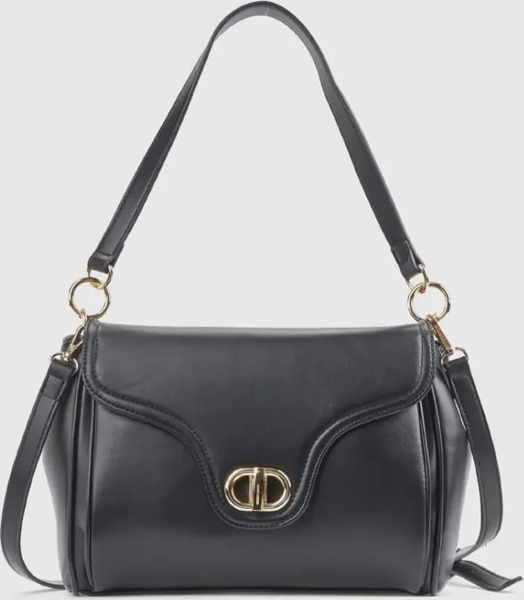Borsa a spalla in ecopelle con patta | Verde Fashion