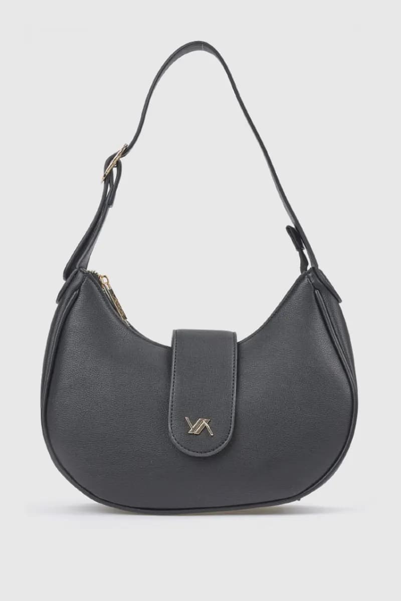 Borsa a spalla hobo in ecopelle | Verde Fashion - 9