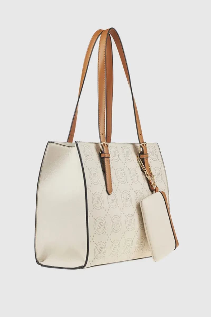 Borsa tote in ecopelle stampa logo | Verde Fashion - 4