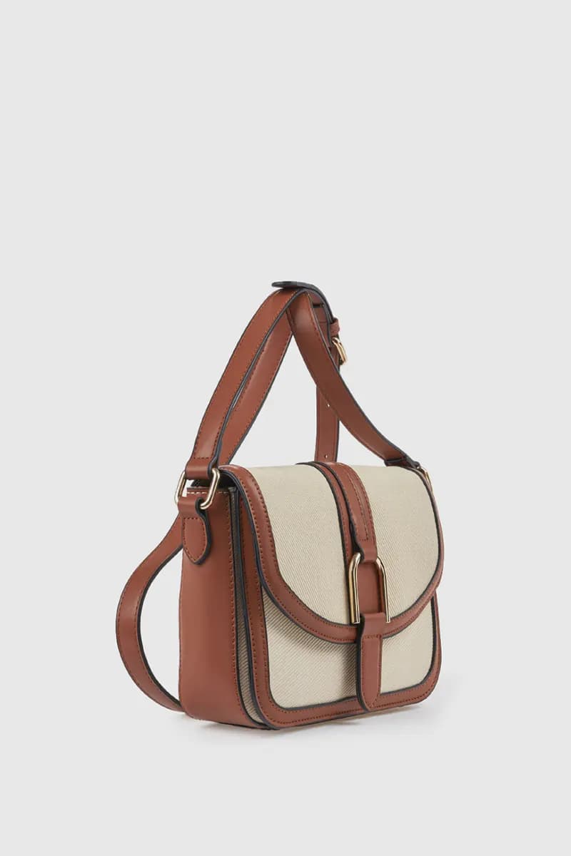 Borsa a tracolla in ecopelle con patta | Verde Fashion - 11