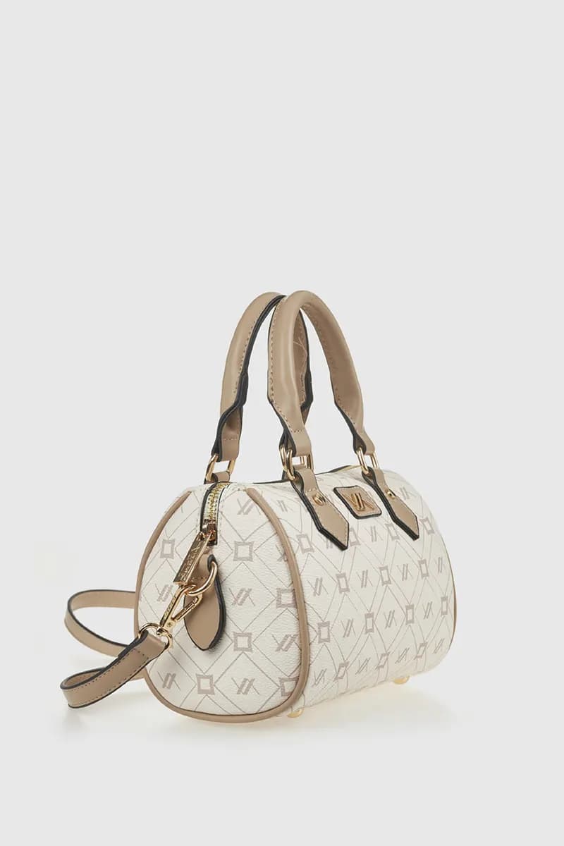 Borsa bauletto in ecopelle stampa logo | Verde Fashion - 4