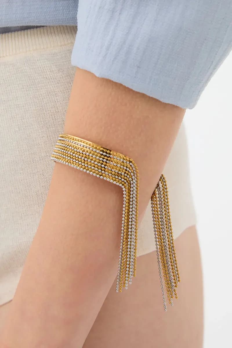 Bracciale rigido con frange | NALÌ - 5