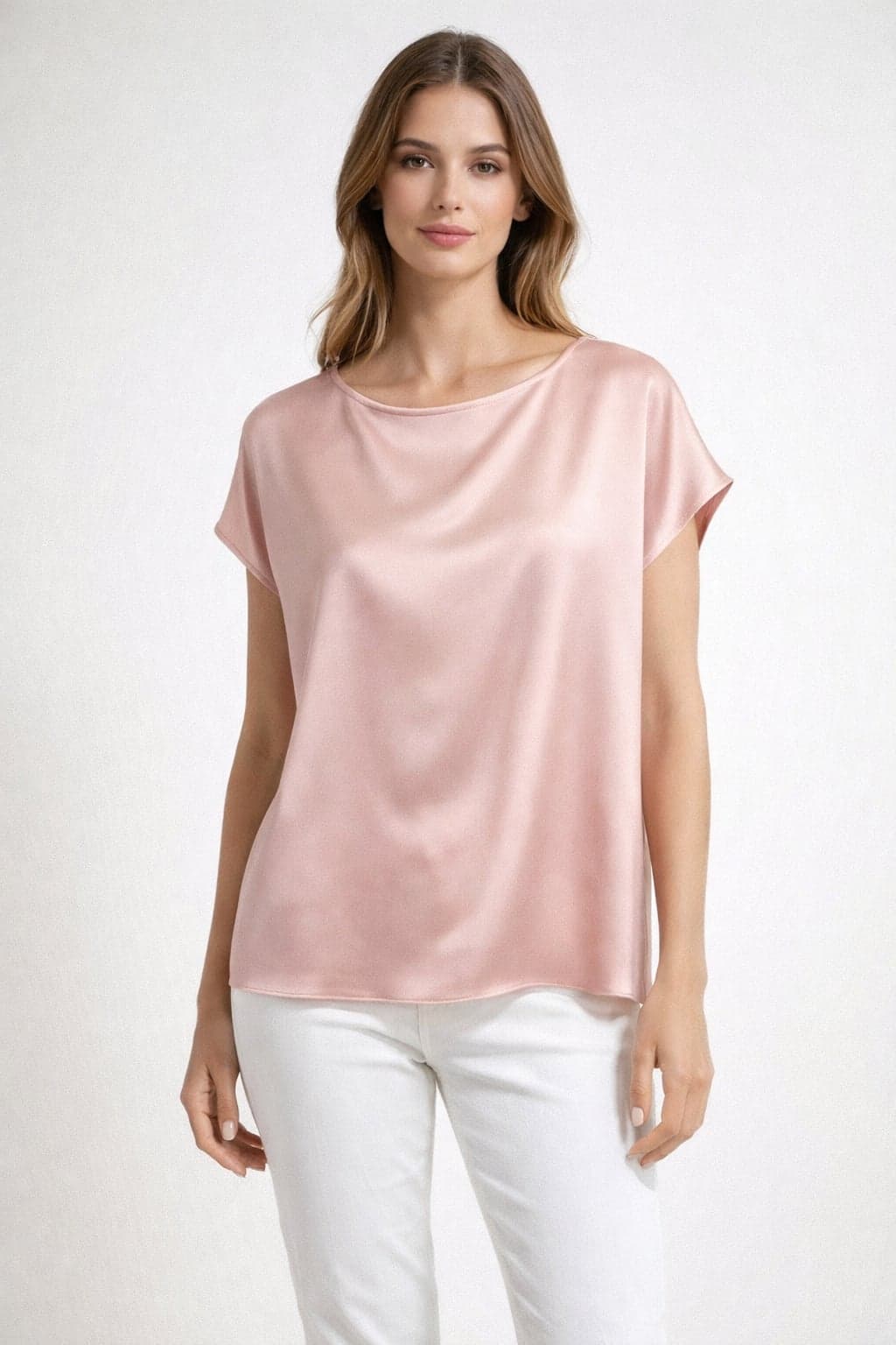 Blusa manica scesa raso - 2