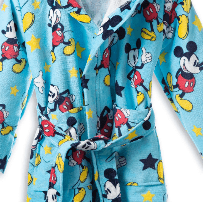Accappatoio Mickey Star ! Caleffi Kids Con Cappuccio In Cotone Disney Bambino  - Divertimento e Comfort - 3