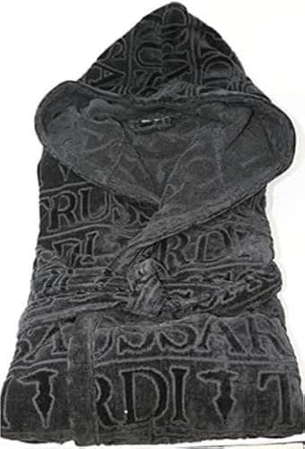 Accappatoio Overlogo ! Trussardi Unisex con Cappuccio in Pura Spugna di cotone -Eleganza e stile - 22