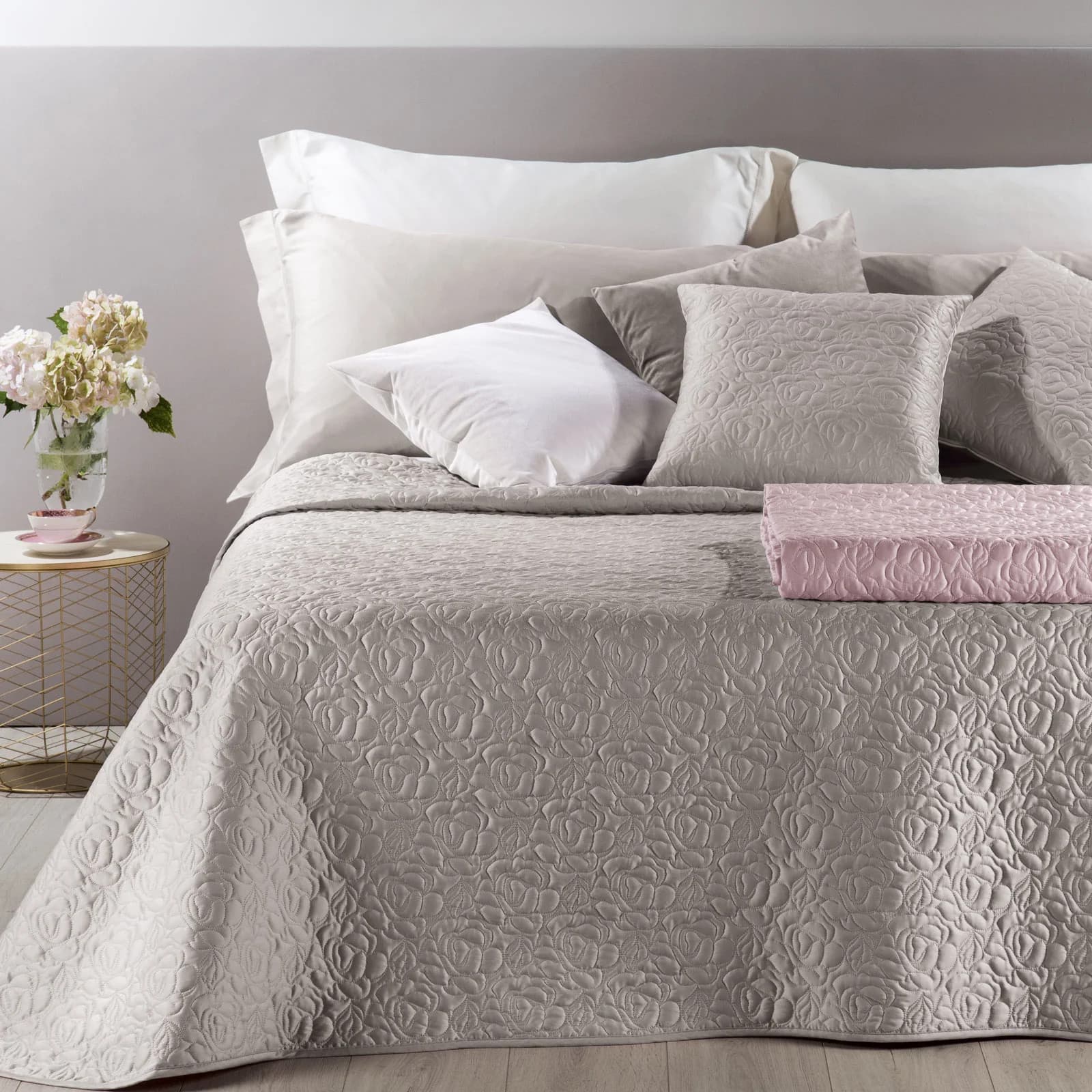 Copriletto Trapuntato Patricia - Caleffi In Raso Di Cotone Dreaming - Eleganza e Comfort - 7