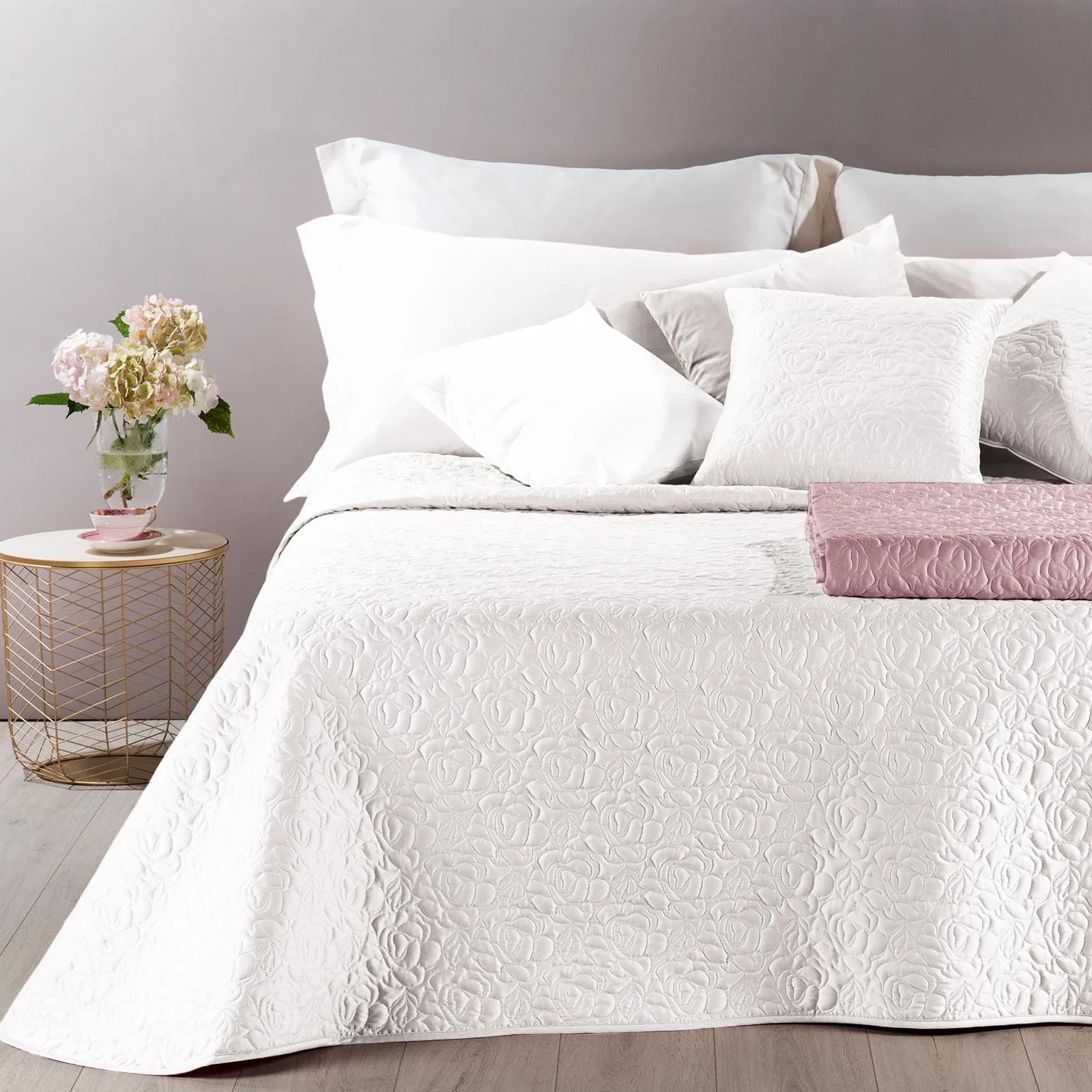 Copriletto Trapuntato Patricia - Caleffi In Raso Di Cotone Dreaming - Eleganza e Comfort - 5