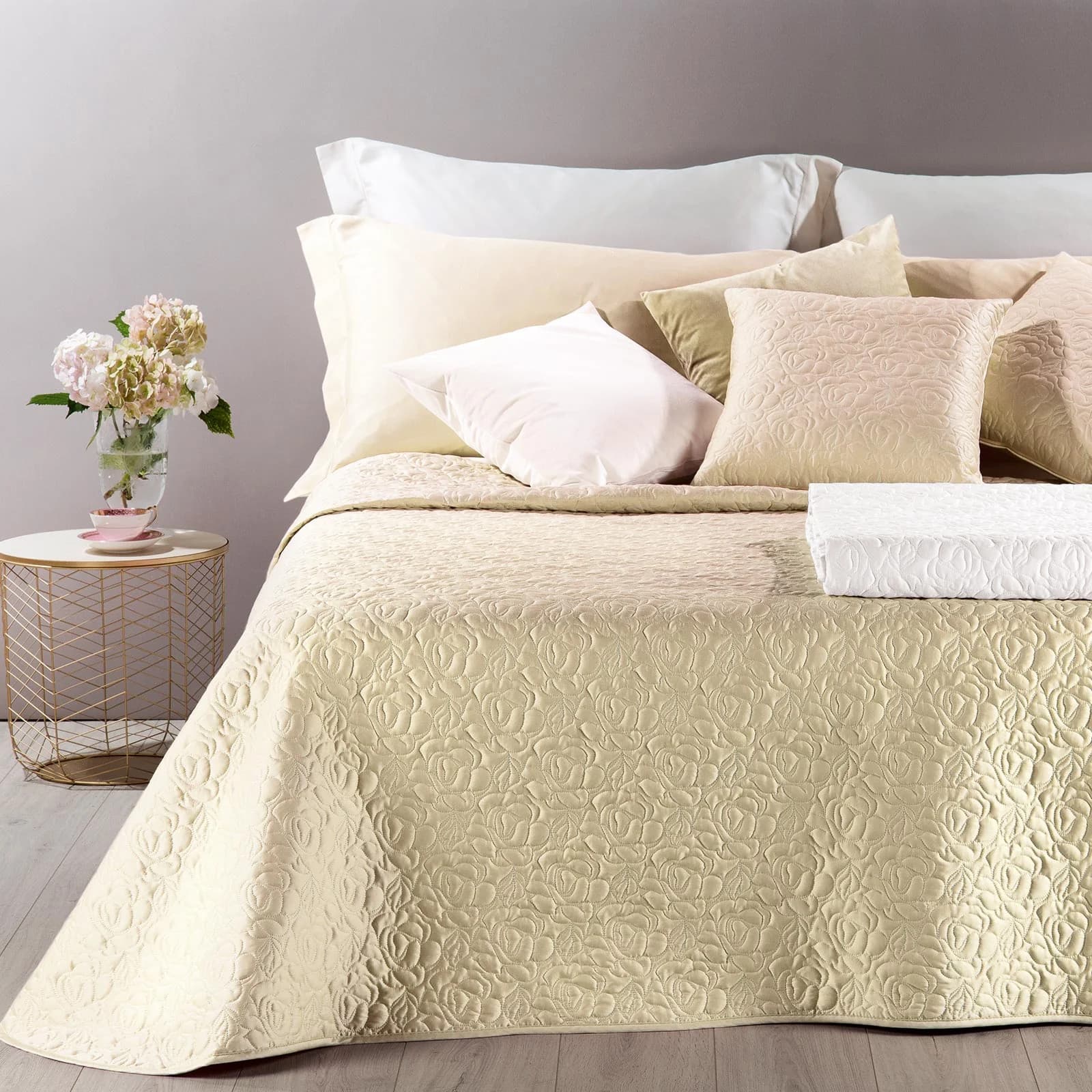 Copriletto Trapuntato Patricia - Caleffi In Raso Di Cotone Dreaming - Eleganza e Comfort - 6