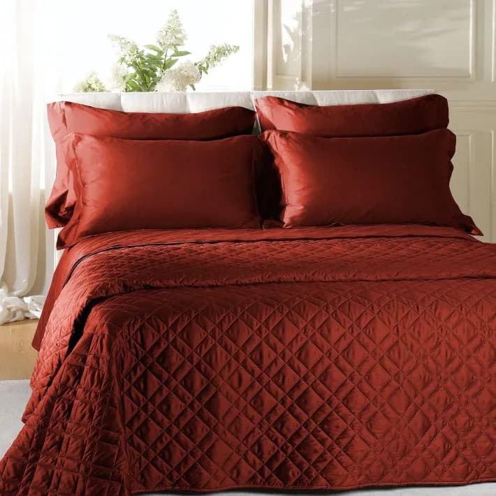Copriletto Trapuntato Raso ! Caleffi in Raso Tinta Unita - Eleganza e Stile - 27