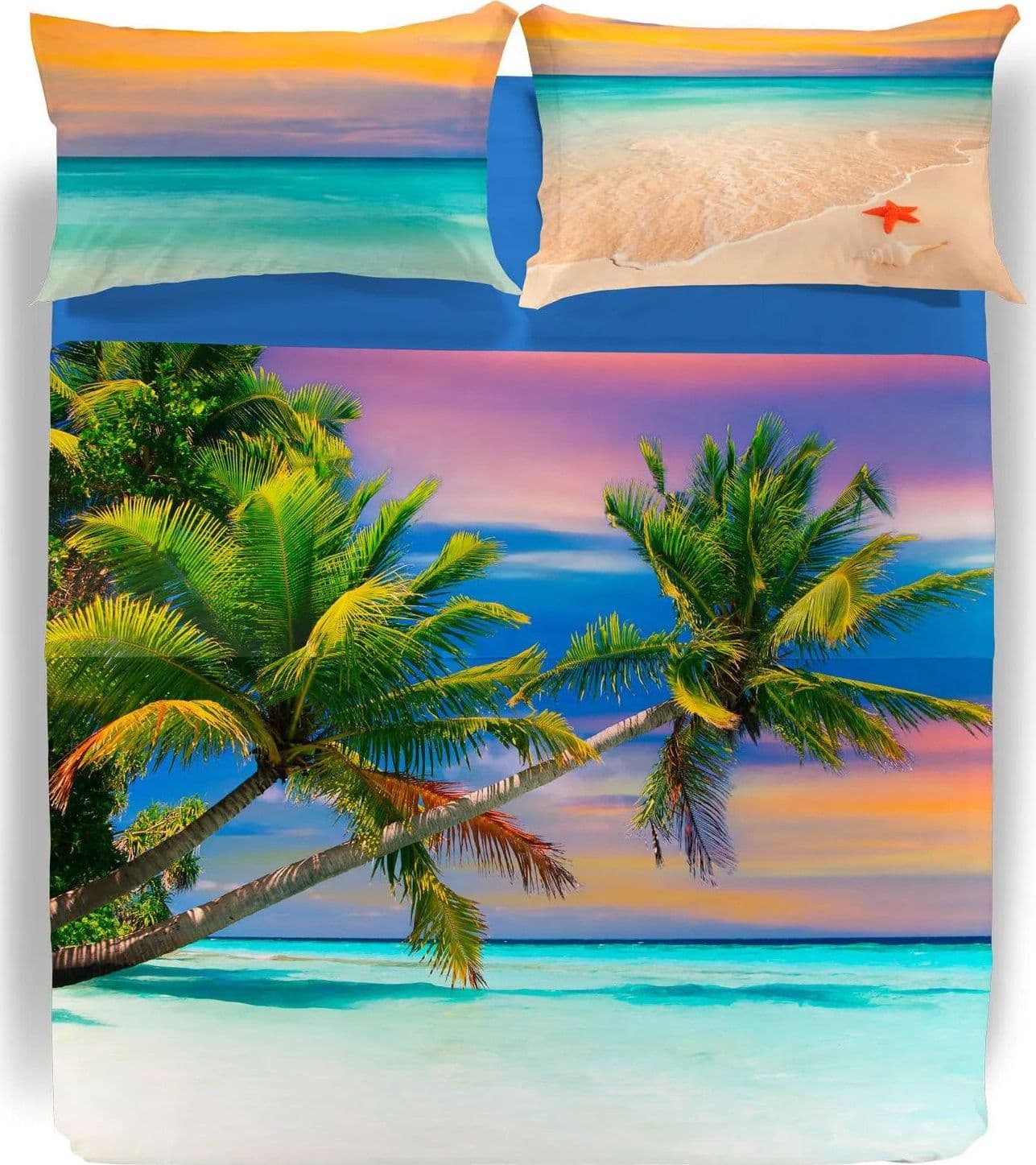 Lenzuola fantasia Caraibi - Caleffi in cotone - Comfort Tropicale