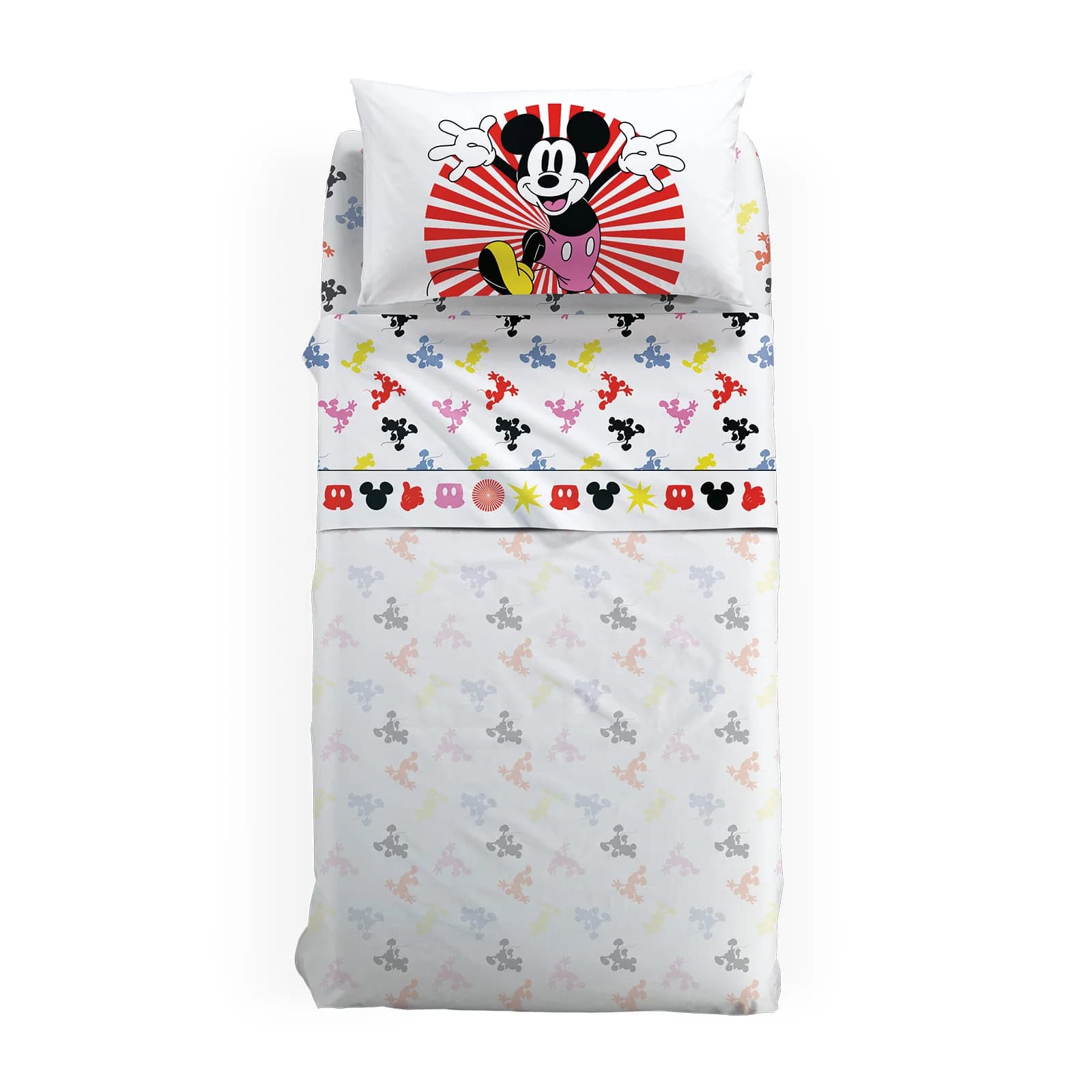 Lenzuola Bimbi Mickey Fantasy ! Caleffi Completo in Cotone Singolo Disney - 2