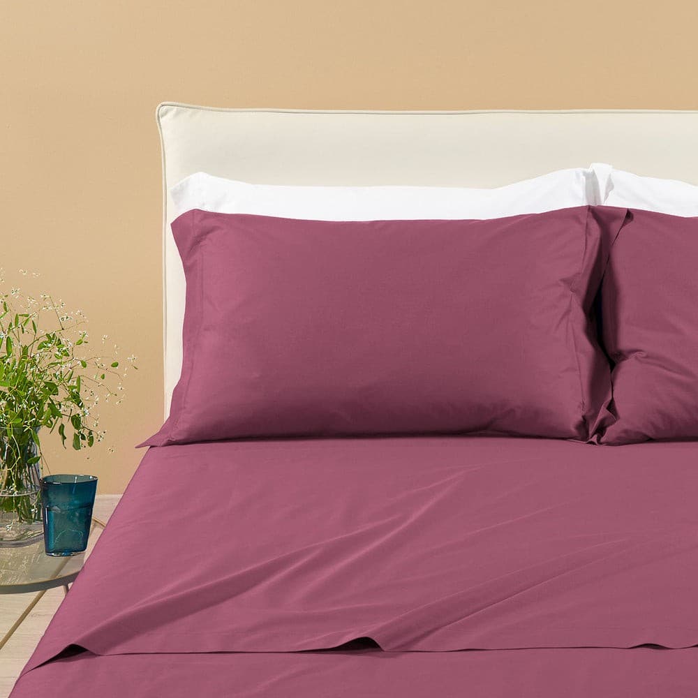 Lenzuola Tinta unita  Percalle Diamante ! Caleffi  Tinta unita di puro cotone Matrimoniale – ORCHIDEA