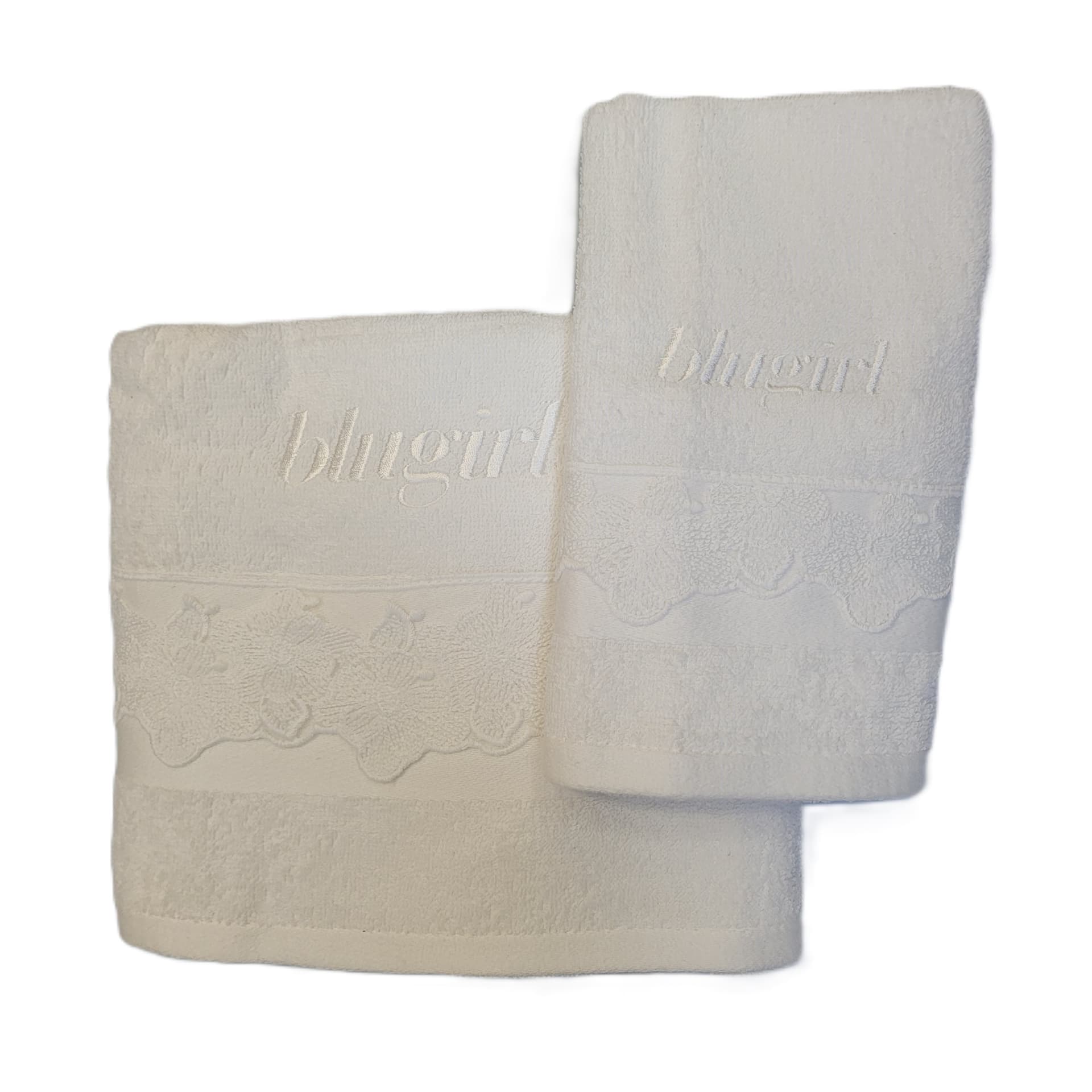 Set Asciugamani Blugirl Eva: Set Viso + Ospite, Puro Cotone, Eleganza Naturale - 3