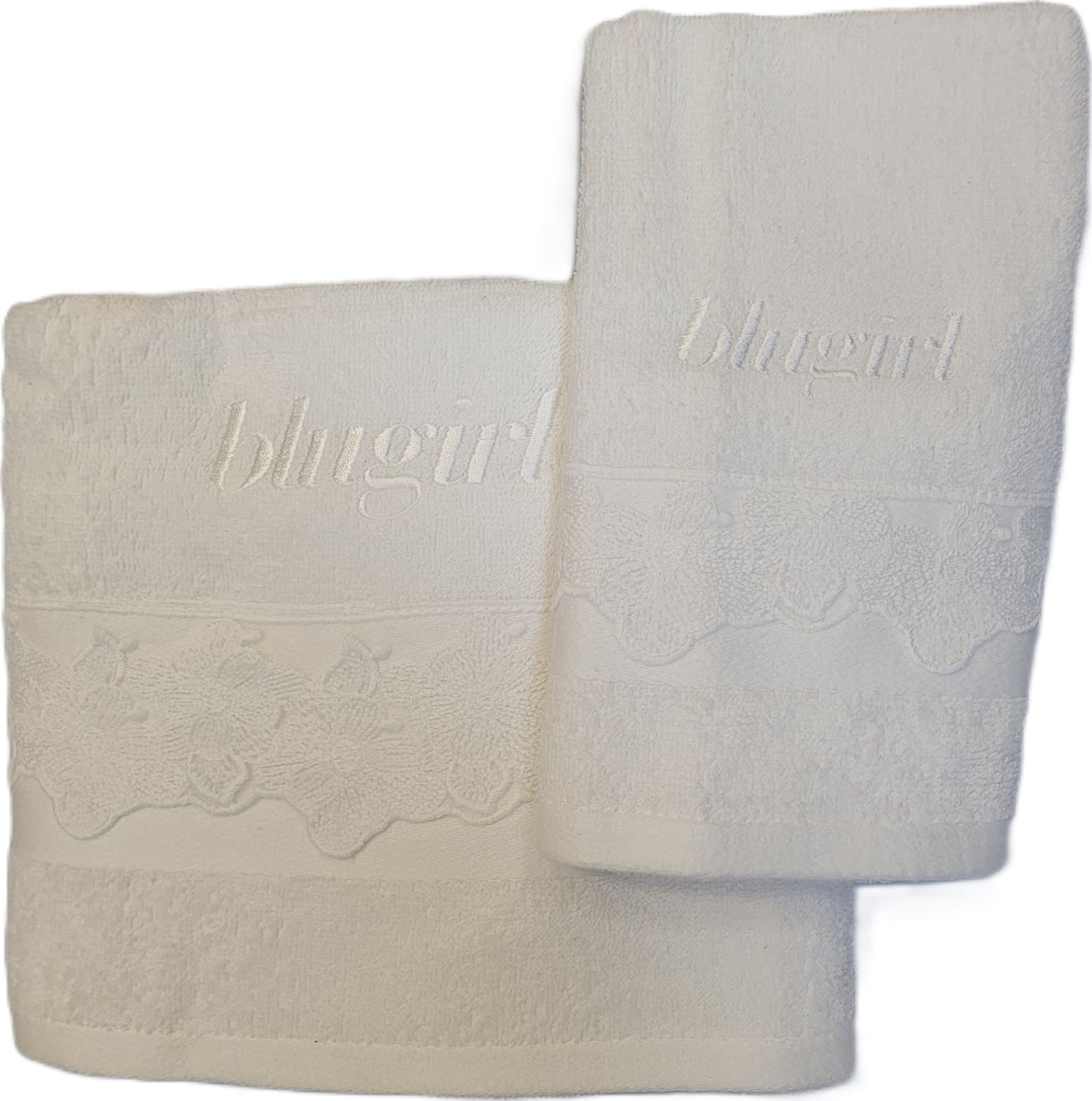 Set Asciugamani Blugirl Eva: Set Viso + Ospite, Puro Cotone, Eleganza Naturale - 2