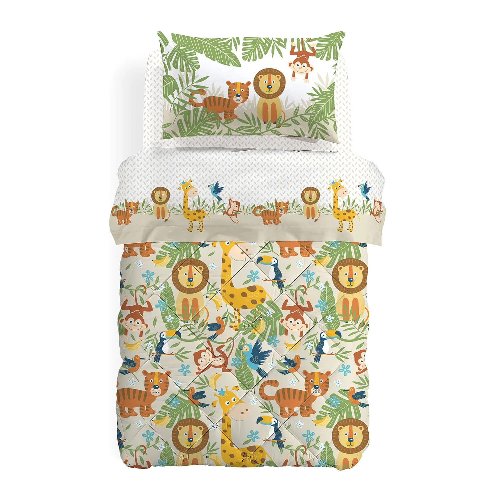 Trapunta Tropical ! Caleffi Kids: Un'Oasi di Colore e Puro Cotone per Sogni Felici - 3