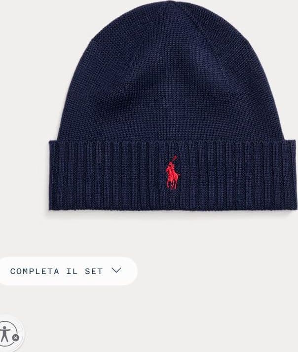 Berretto in Lana con Pony ! Ralph Lauren, cod.710886137 – BLU