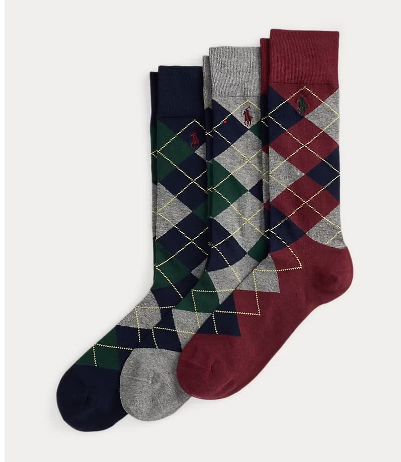 Tre paia di calze lunghe Argyle ! Polo Ralph Lauren: Scozzese - 3