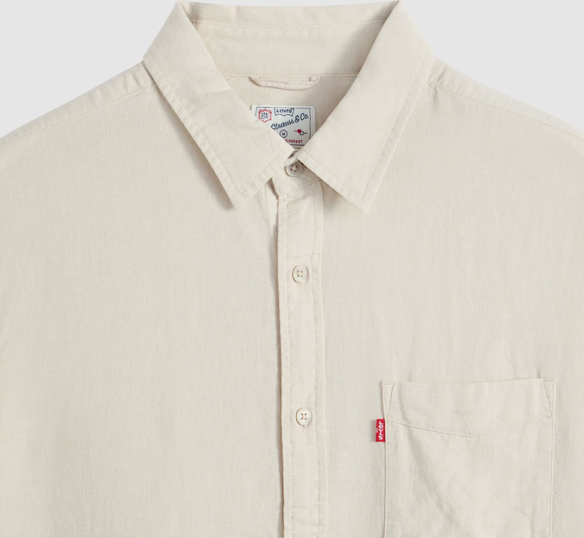 Levi's Camicia Uomo Sunset Pocket Panna in Lino e Cotone Standard Fit 857460197 in Camicie casual Broadway Red - Barletta, commercioVirtuoso.it