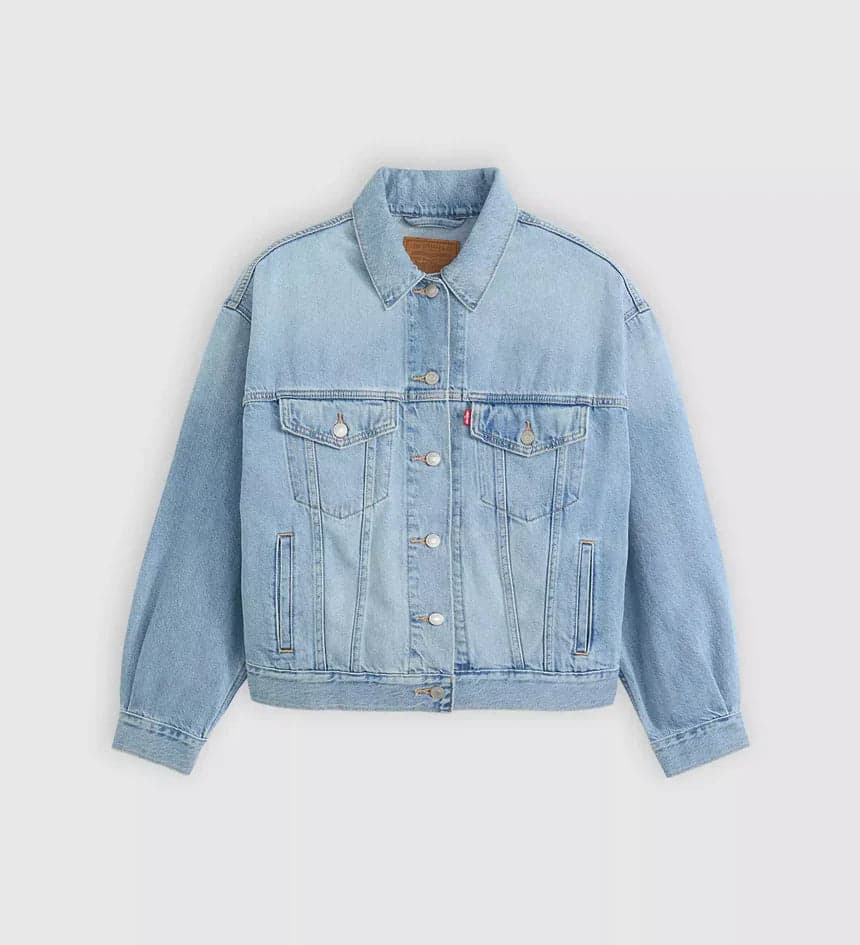 Levi's Giubbotto Donna 90s Trucker in Denim Light Indigo in Giacche Broadway Red - Barletta, commercioVirtuoso.it