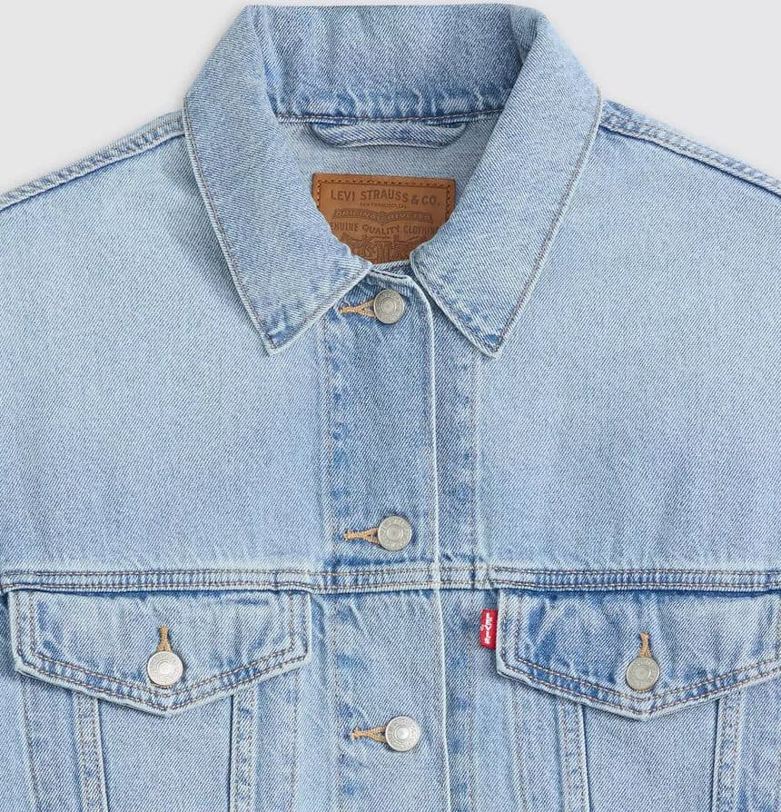 Levi's Giubbotto Donna 90s Trucker in Denim Light Indigo - 5