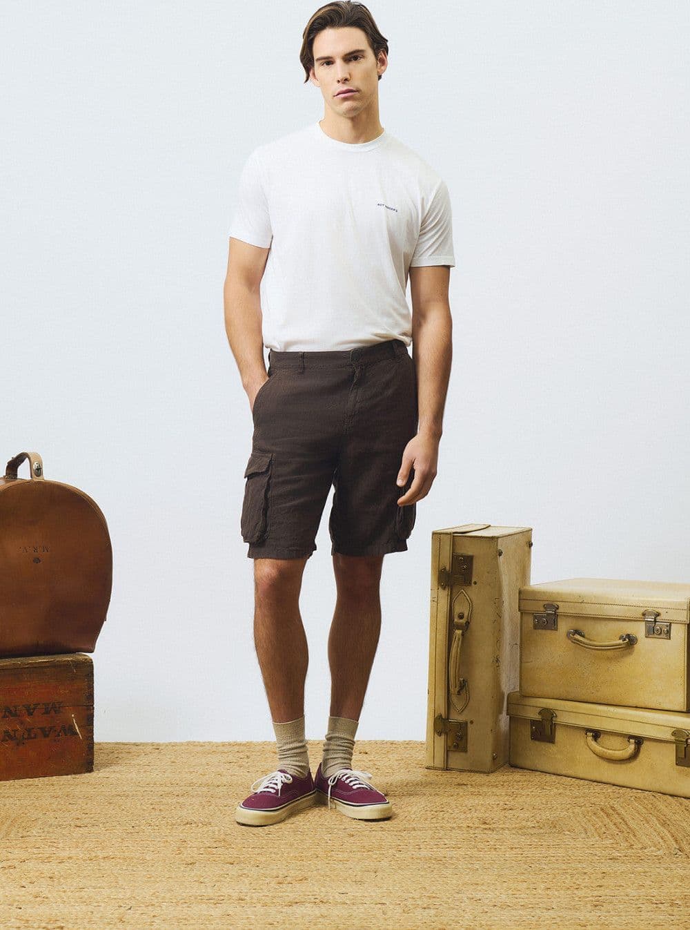 Roy Roger's T-Shirt Uomo in Cotone Supima Bianco Regular Fit con Micro Logo in T-shirt Broadway Red - Barletta, commercioVirtuoso.it