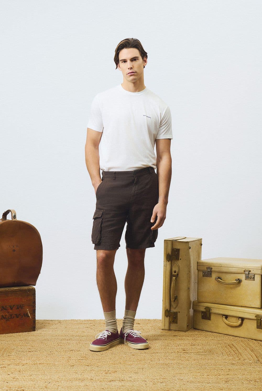 Roy Roger's T-Shirt Uomo in Cotone Supima Bianco Regular Fit con Micro Logo in T-shirt Broadway Red - Barletta, commercioVirtuoso.it