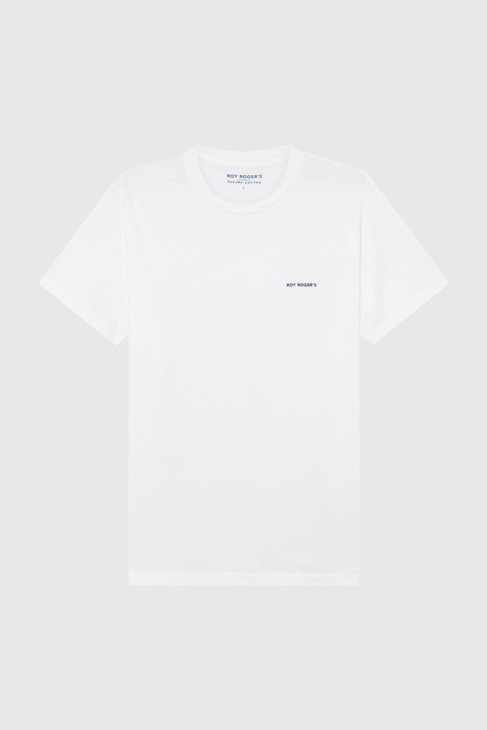 Roy Roger's T-Shirt Uomo in Cotone Supima Bianco Regular Fit con Micro Logo in T-shirt Broadway Red - Barletta, commercioVirtuoso.it