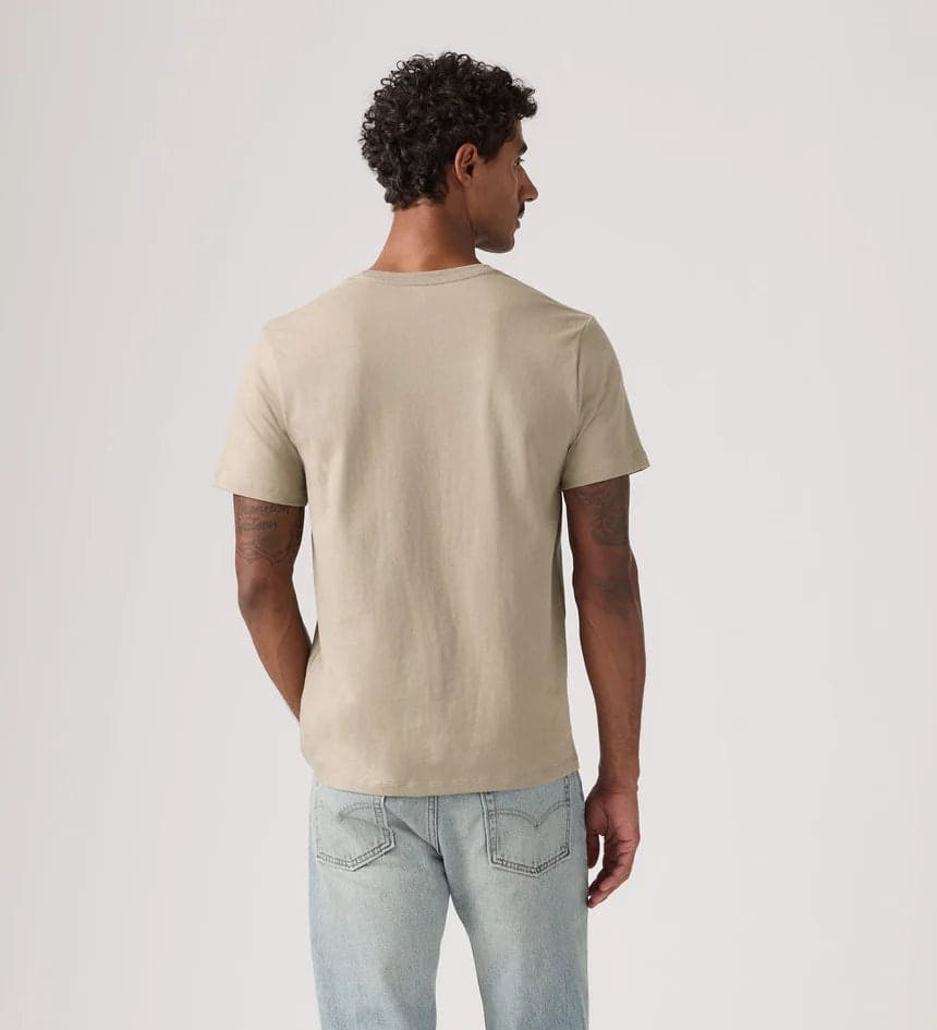 Levi's T-shirt Uomo Original HM Tee Beige in Cotone Regular Fit 566050301 newfp in T-shirt Broadway Red - Barletta, commercioVirtuoso.it