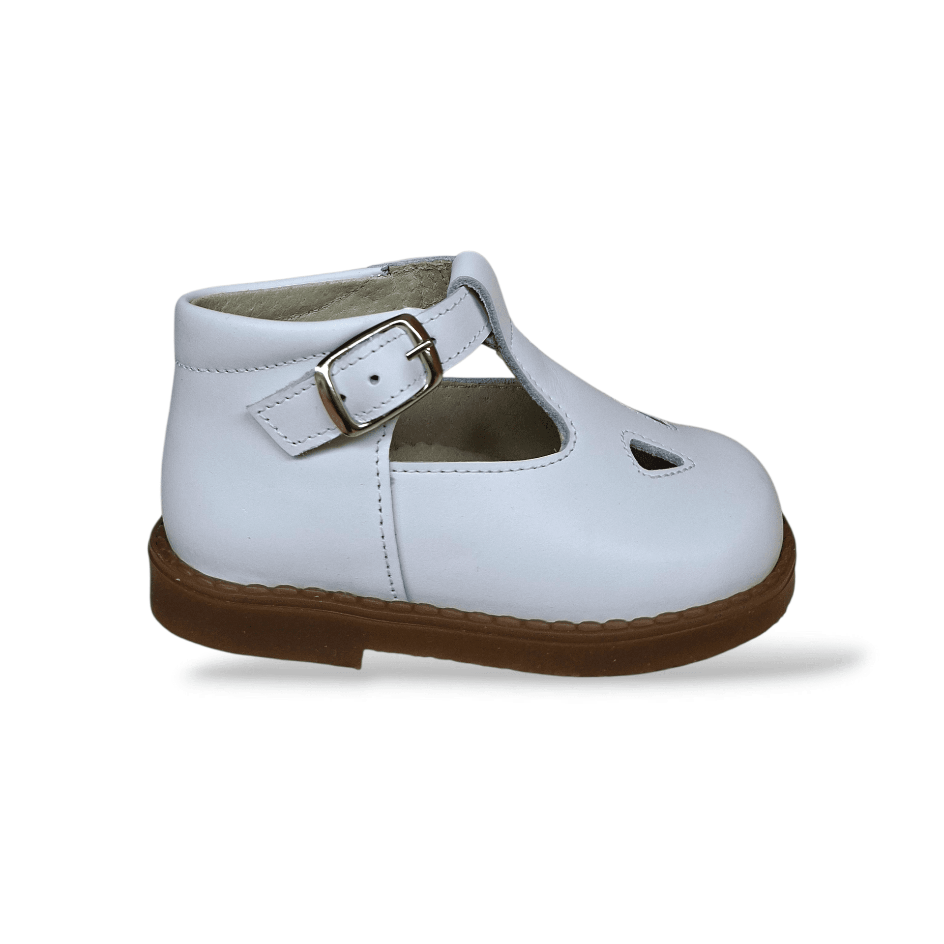 Scarpe Occhi di Bue Bambino PANYNO Bianco Pelle con Fibbia – Primi Passi e Cerimonia Eleganti - 6