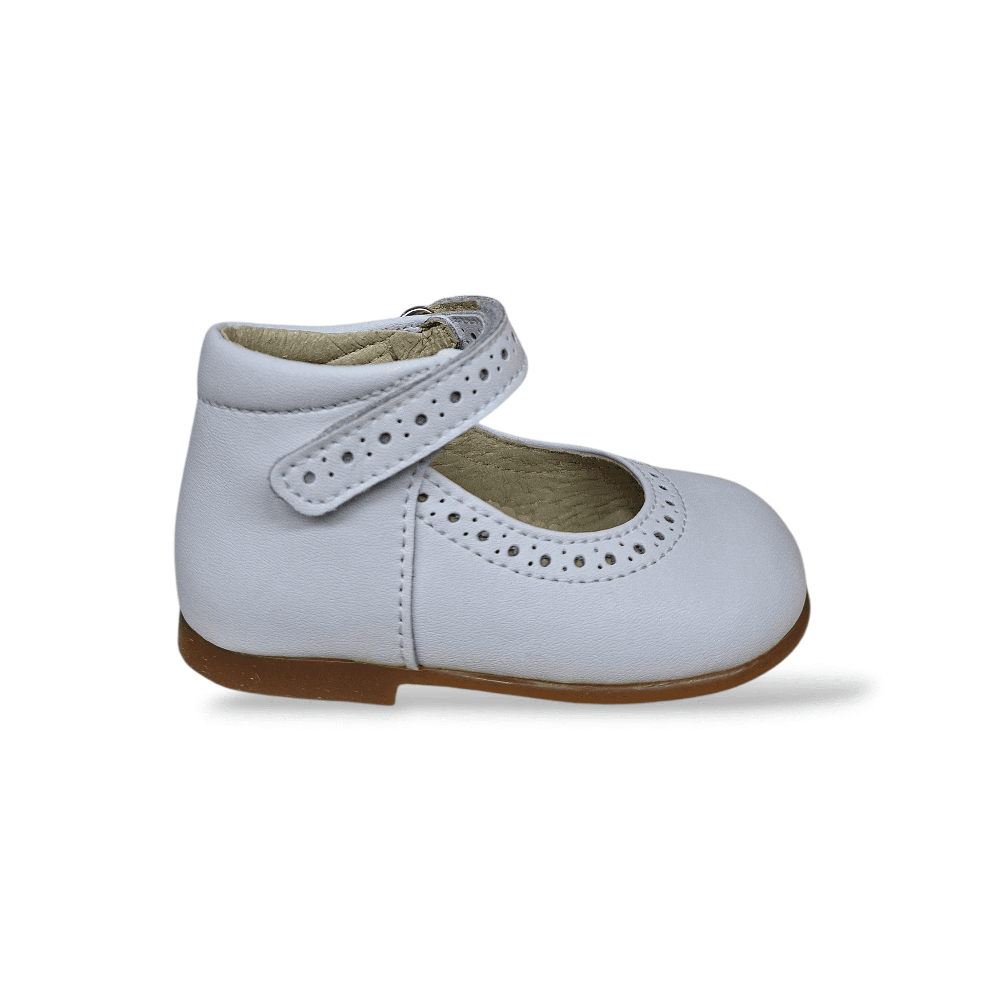 Ballerine Bambina PANYNO Bianco Pelle con Fibbia – Scarpe Primi Passi Eleganti per Cerimonia - 6