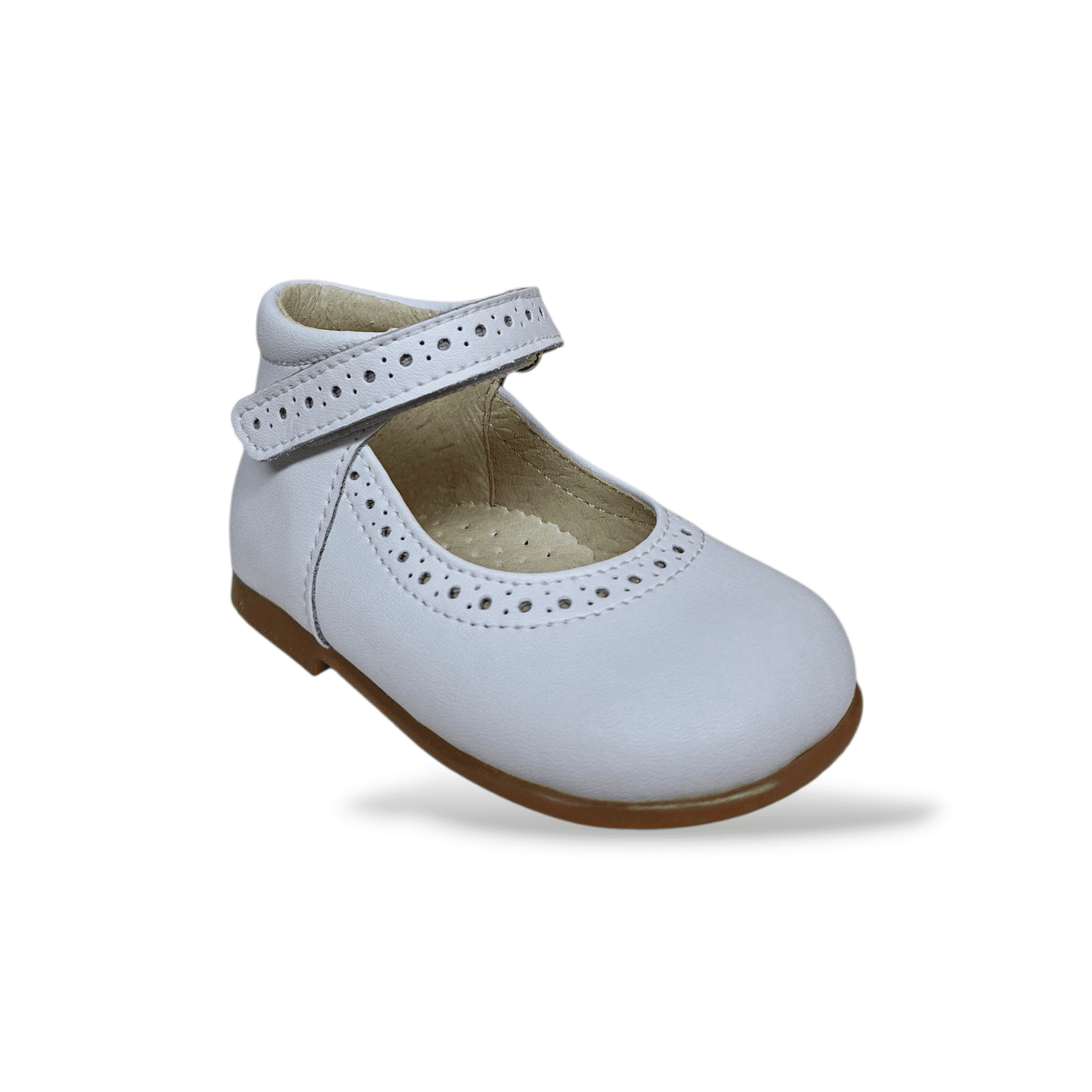 Ballerine bambina PANYNO bianco pelle fibbia primi passi cerimonia in Ballerine Scarpetteria Gica - Trani, commercioVirtuoso.it