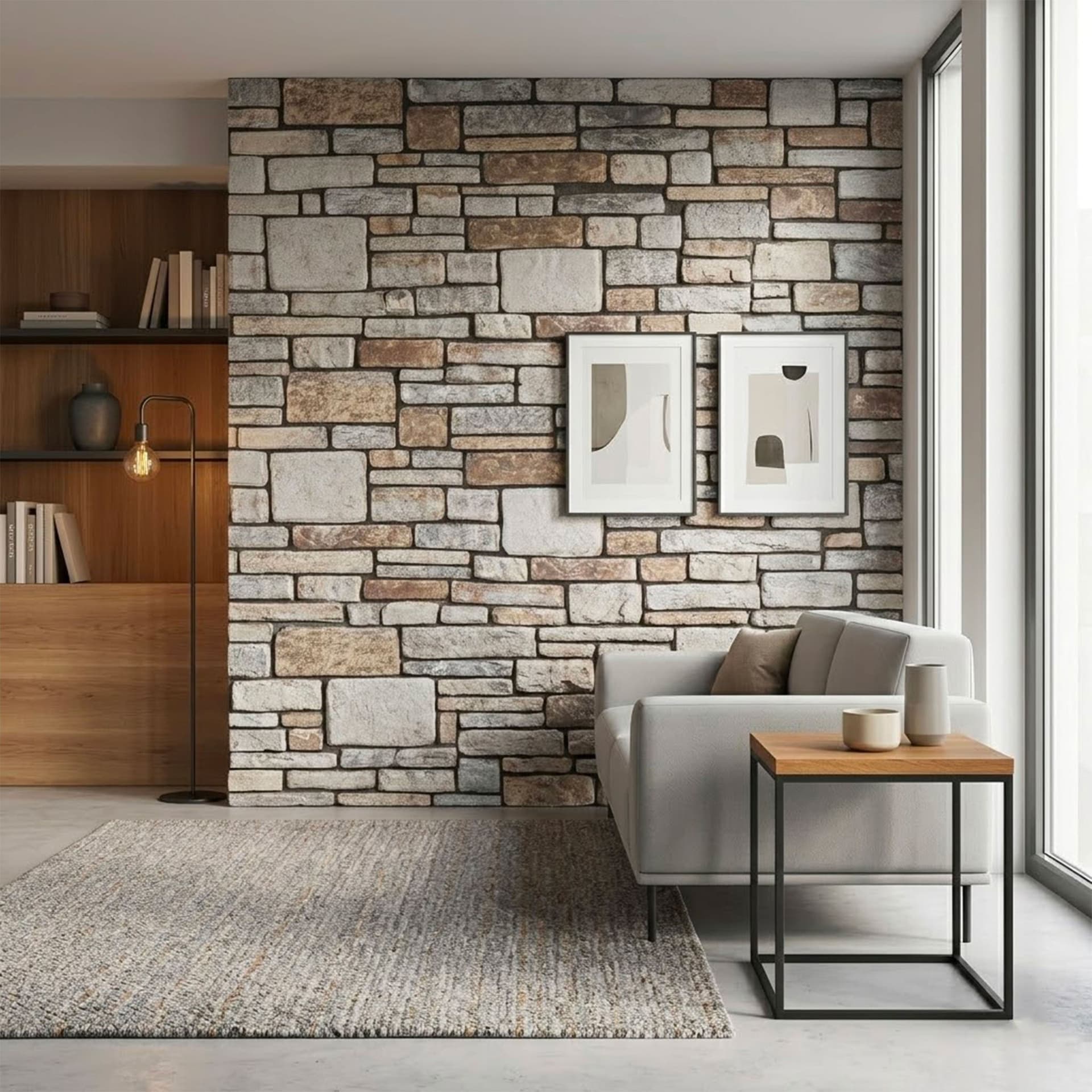 CAPPOTTO esterno - interno isolante in STYROFOAM 3D spess.2cm (100x50cm) con resine e malta Pietre levigate in Pannelli a muro 3D Eternal Parquet - Ariano Irpino, commercioVirtuoso.it