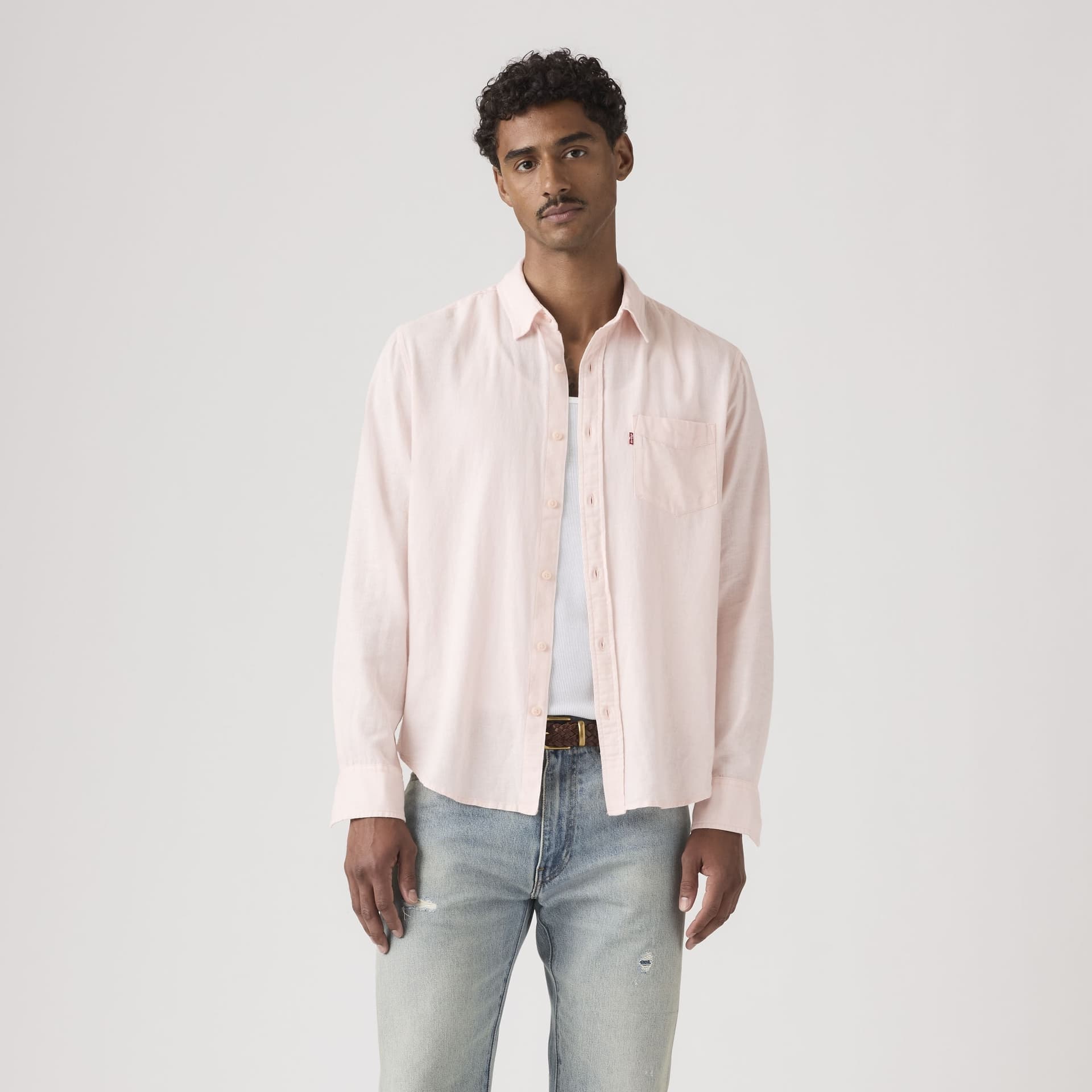 Levi's Camicia Uomo Sunset Pocket Rosa in Lino e Cotone Standard Fit 857460198 in Camicie casual Broadway Red - Barletta, commercioVirtuoso.it