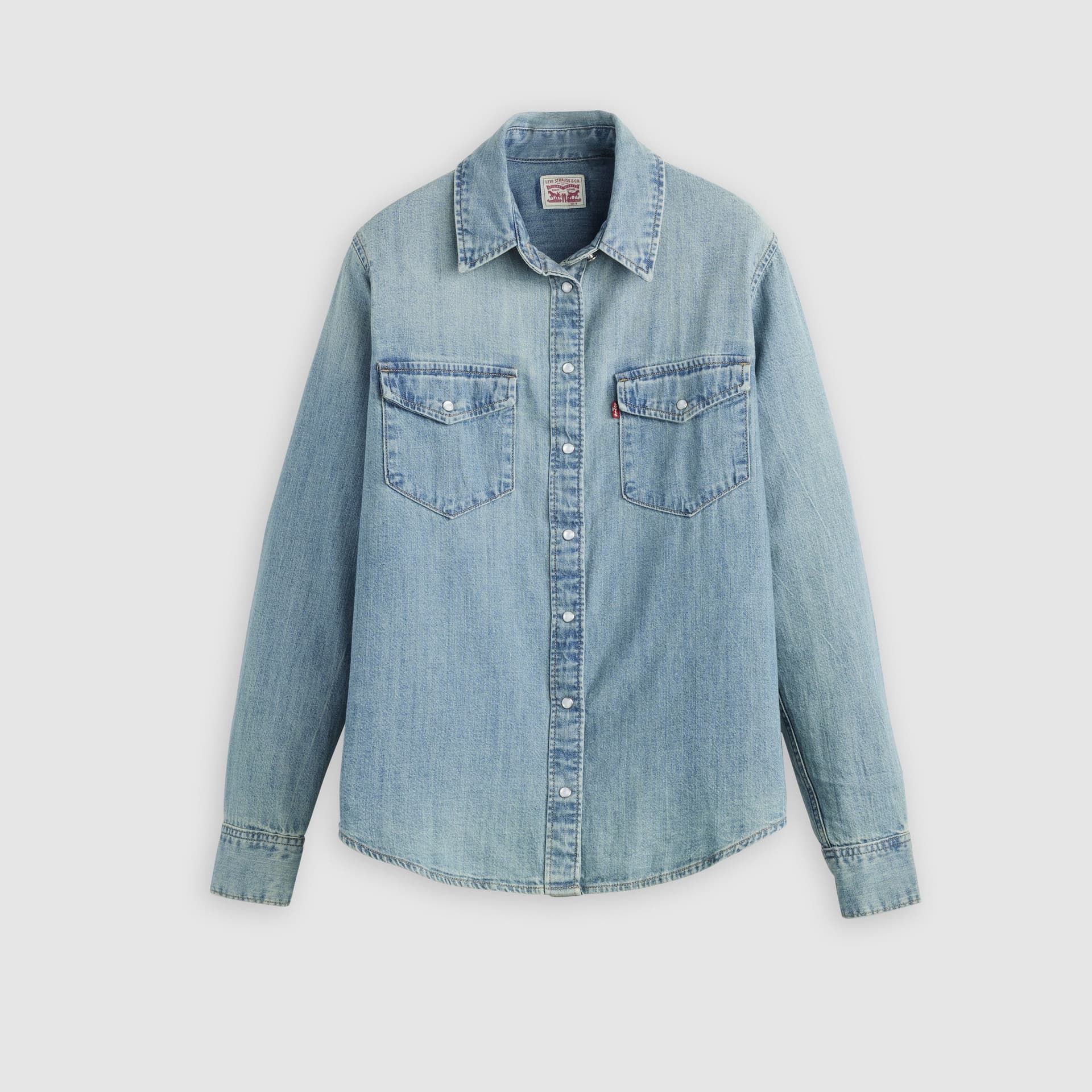 Levi's Camicia Donna Iconic Western in Denim Blu Bite Back Regular Fit in Jeans Broadway Red - Barletta, commercioVirtuoso.it