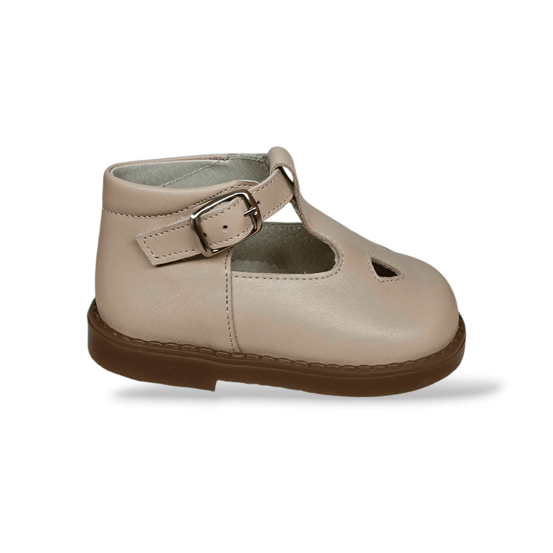 Scarpe Occhi di Bue Bambino PANYNO Beige Pelle con Fibbia – Primi Passi e Cerimonia - 6