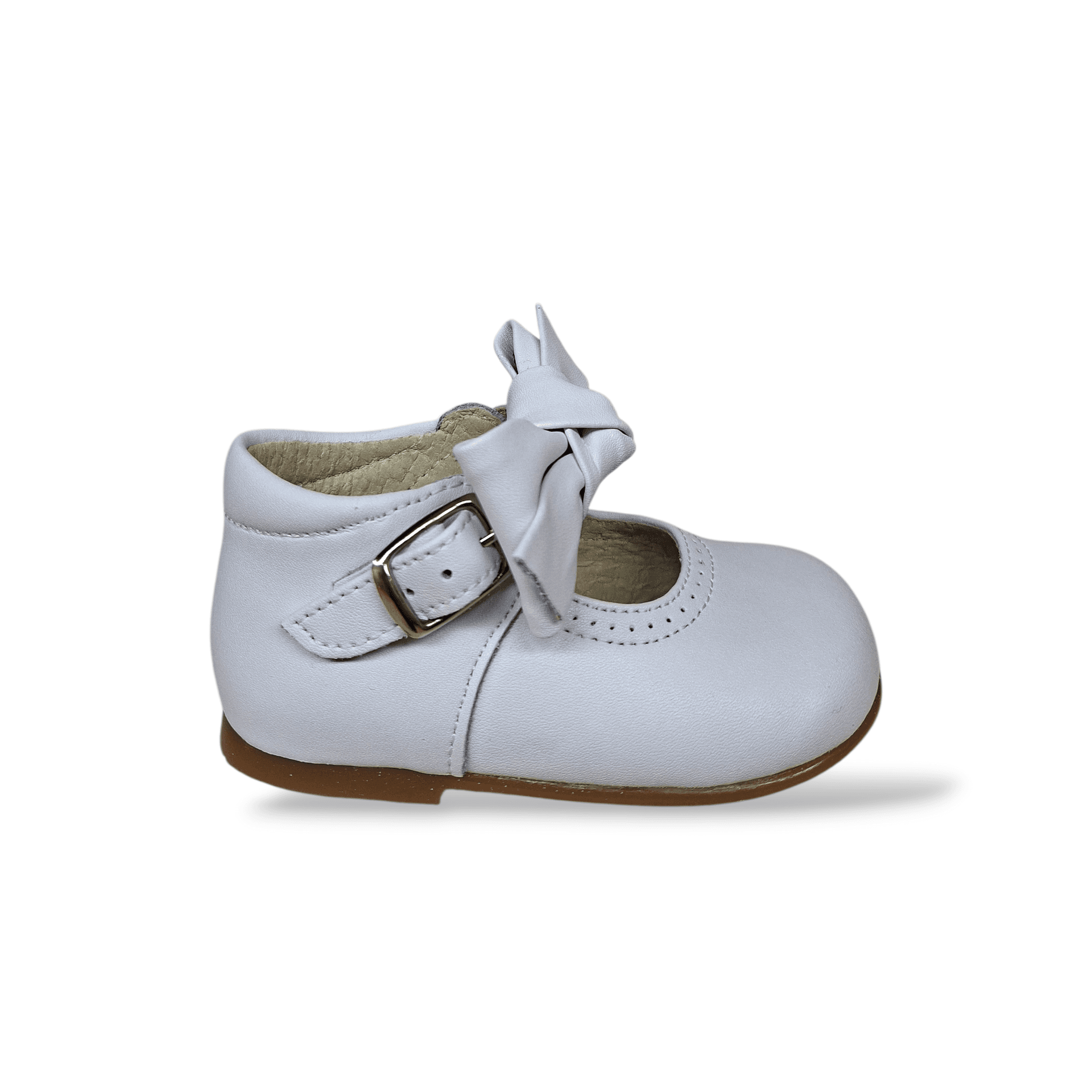 Ballerine Bambina PANYNO Bianco Pelle con Fibbia e Fiocco – Scarpe Primi Passi e Cerimonia - 6