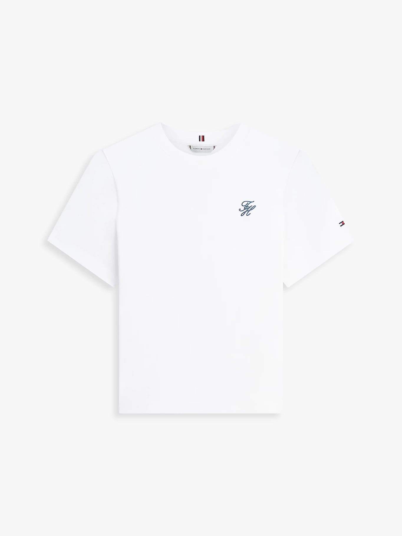 Tommy Hilfiger T-shirt donna in cotone stretch bianca con logo ricamato regular fit in T-shirt Broadway Red - Barletta, commercioVirtuoso.it
