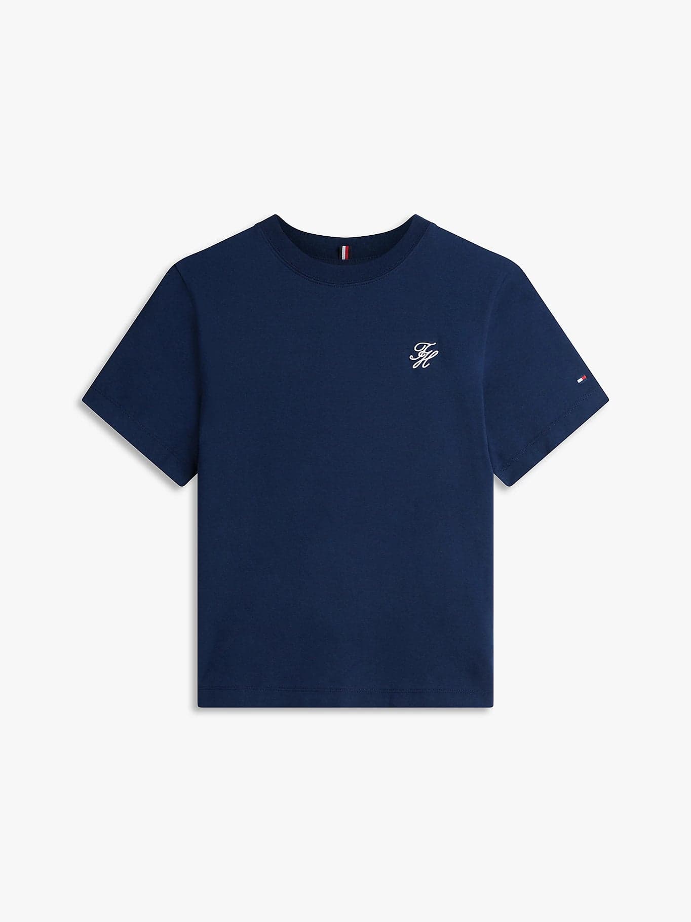 Tommy Hilfiger T-shirt donna in cotone stretch blu con logo ricamato regular fit in T-shirt Broadway Red - Barletta, commercioVirtuoso.it