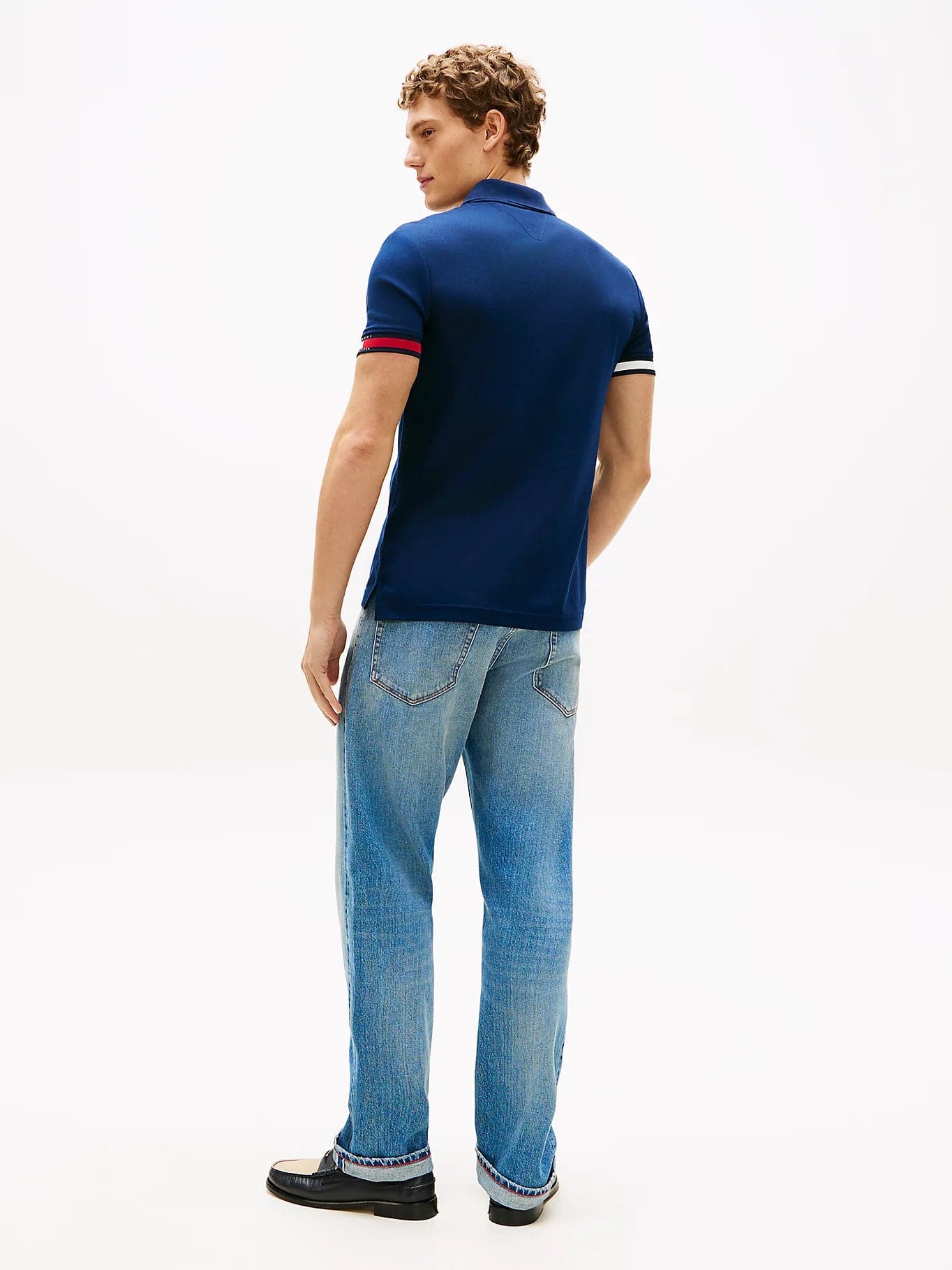 tommy hilfiger polo uomo blu vista posteriore